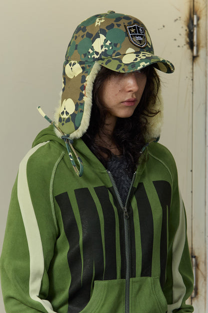 Camouflage Fur Earflap Baseball Cap