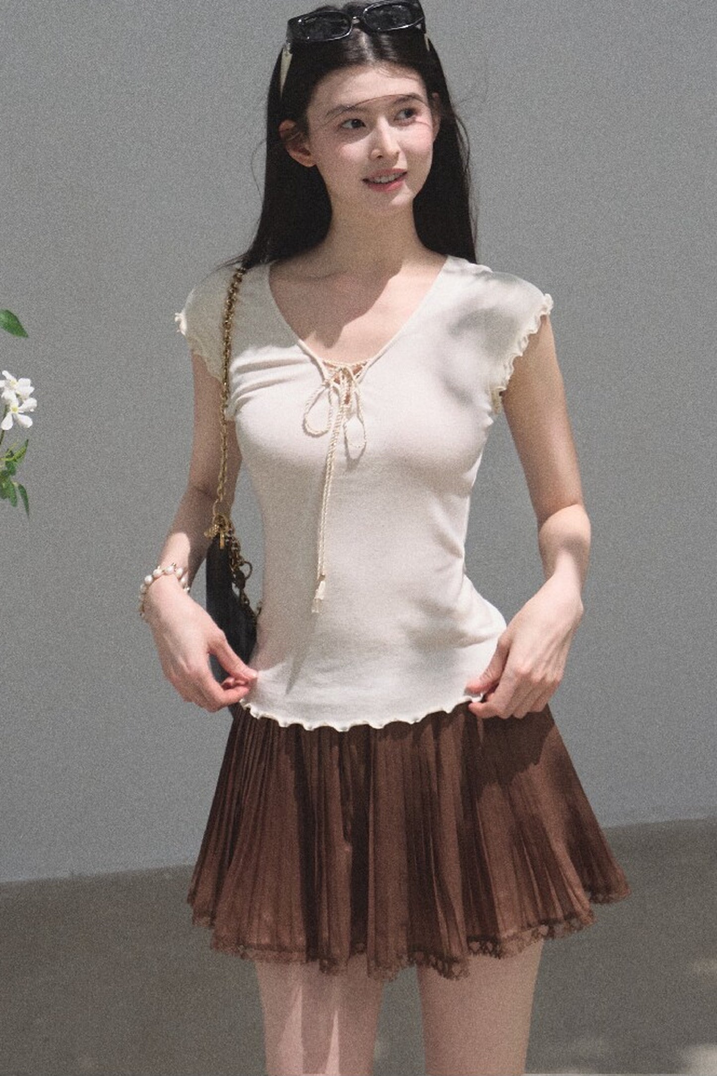 Longing Chiffon Pleated Skirt