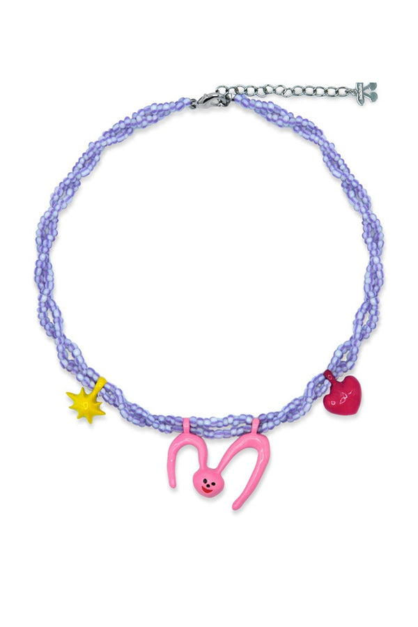 Heart Star Beaded Necklace