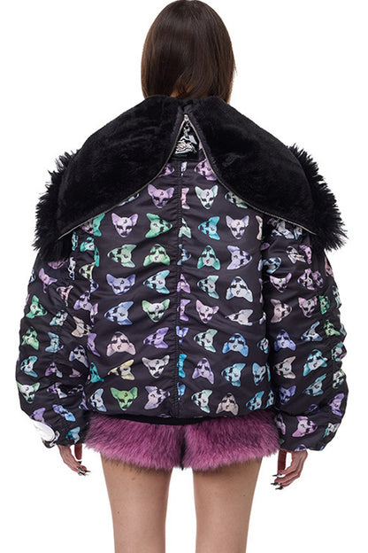 Cat Fur Collar Cotton Jacket