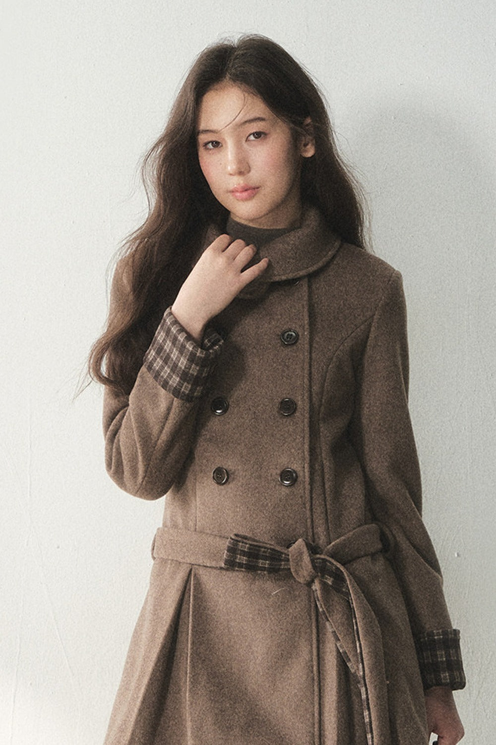 Collar Double Breasted Coat