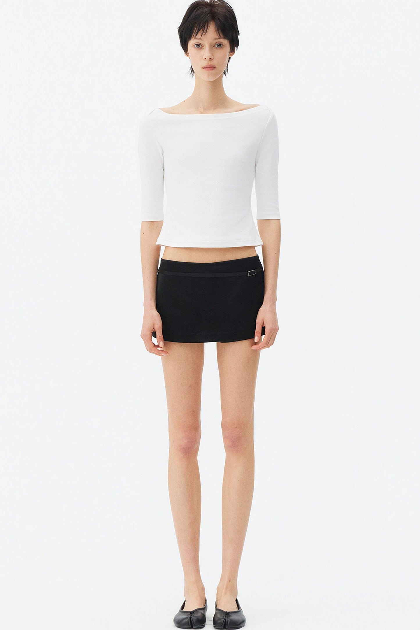 Boat Neck Knit Top