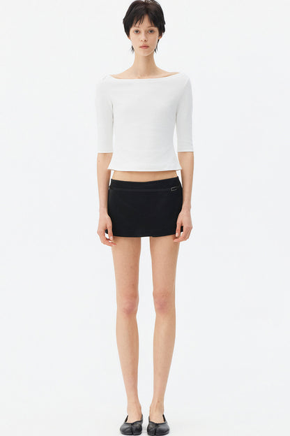 Boat Neck Knit Top