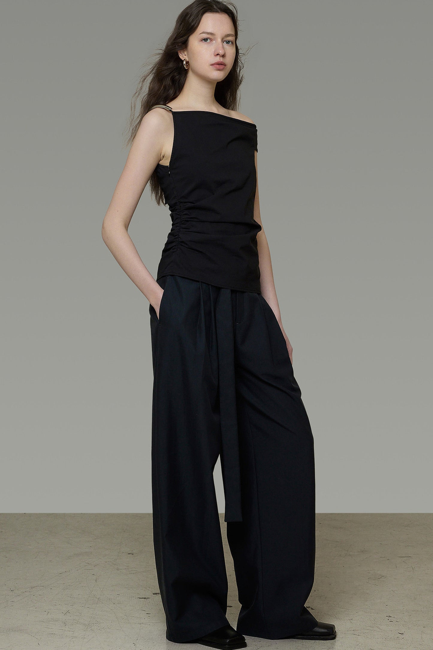 Asymmetrical Off-Shoulder T-Shirt
