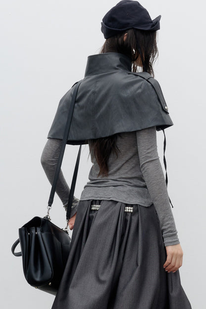 PU Leather Cape