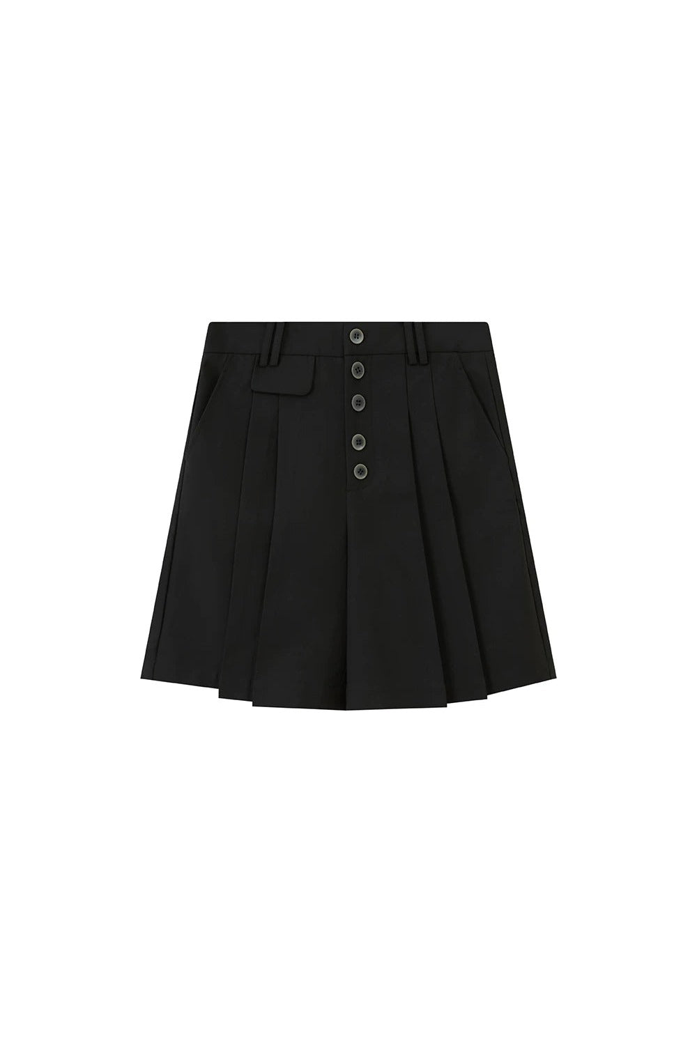 Pleated Gray Dress Shorts