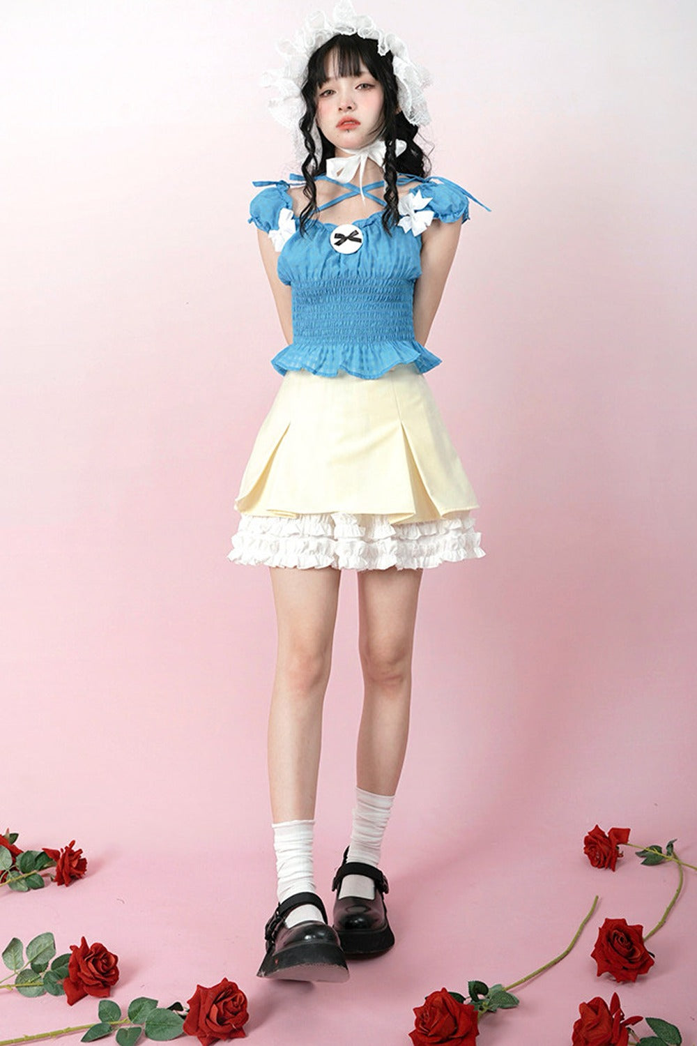 Heavenly Pleated Lace Skirt