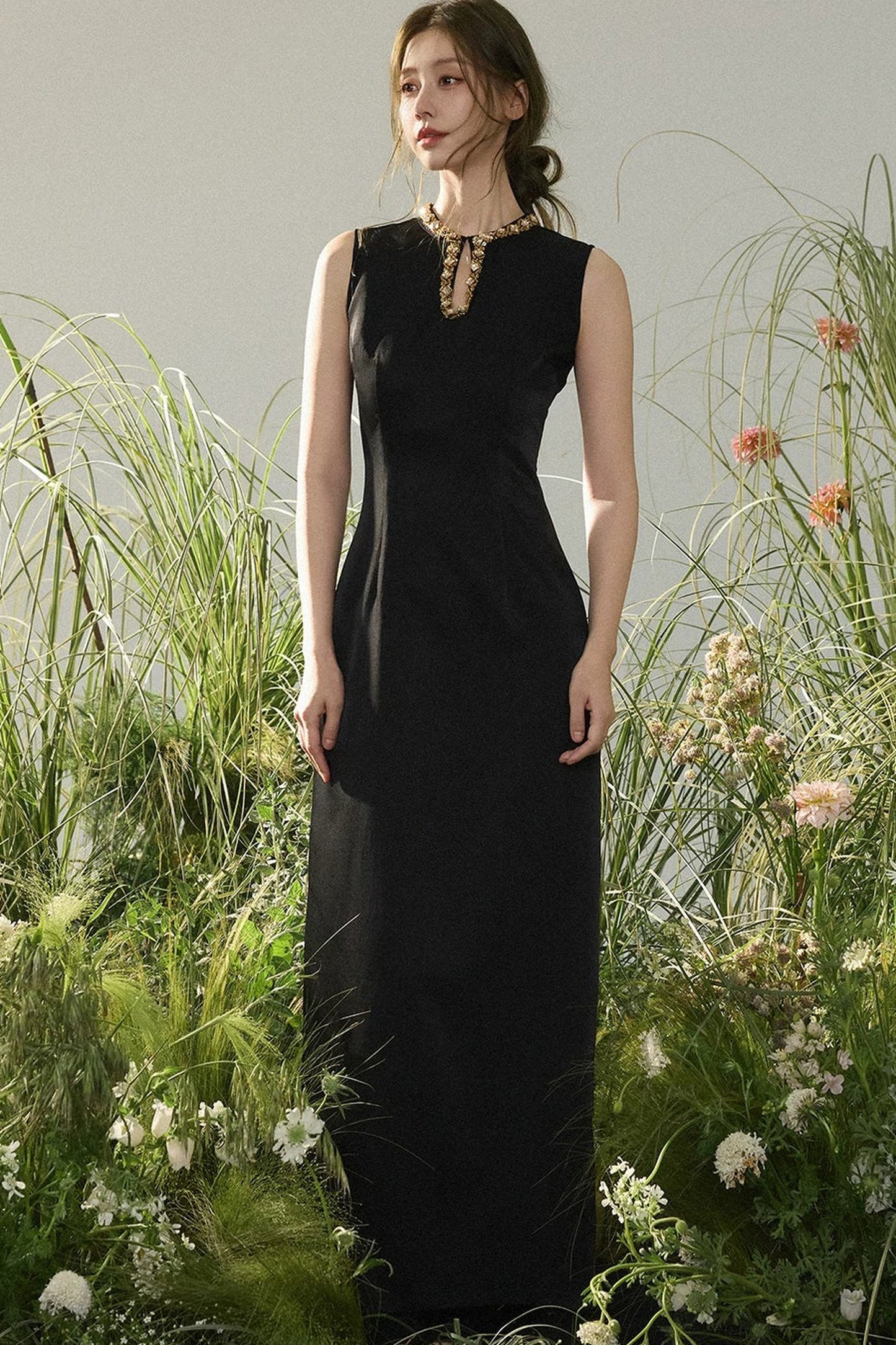 Chinese Water Drop Collar Dress