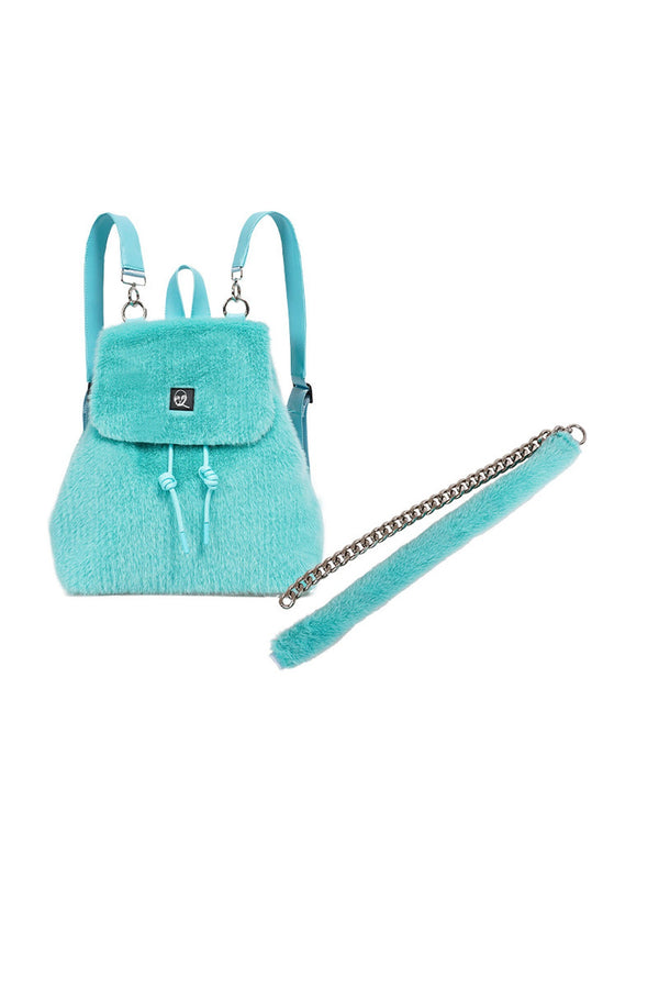 Macaron Furry Crossbody Backpack
