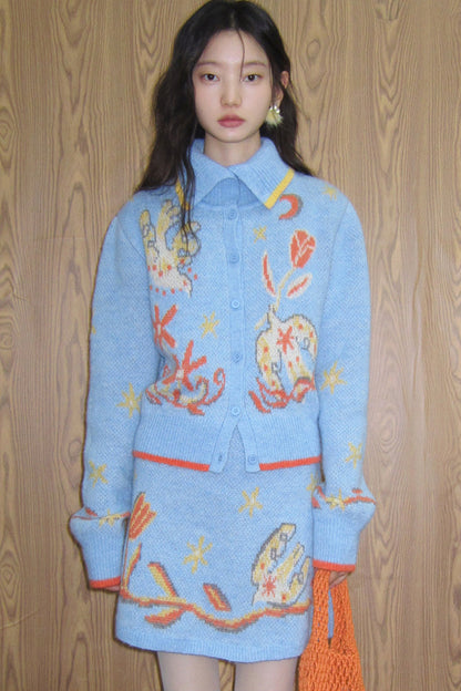 Bird Tulip Wool Knit Set-Up
