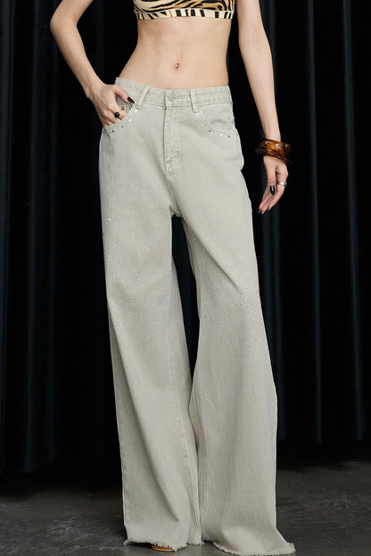 Desert Star Rhinestone Wide-Leg Jeans