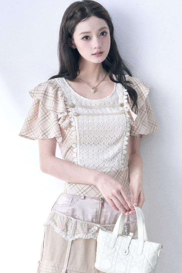Forgotten Prayer Knitted Patchwork Top