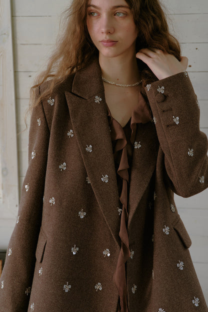 Beaded Woolen Blazer