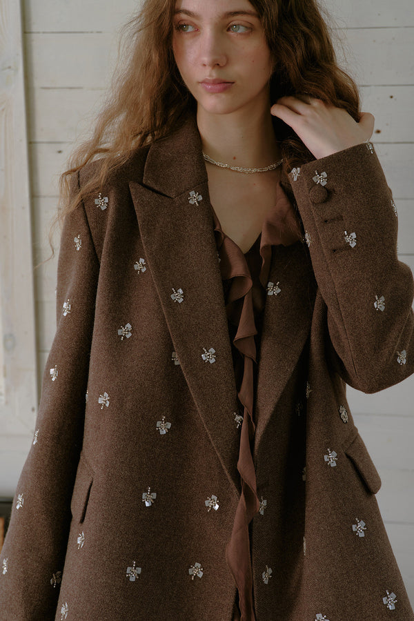 Beaded Woolen Blazer