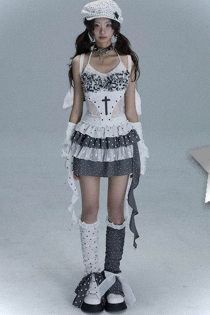 Gothic Lace Patchwork Tank Top