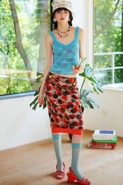 Faux Two-Piece Summer Skirt