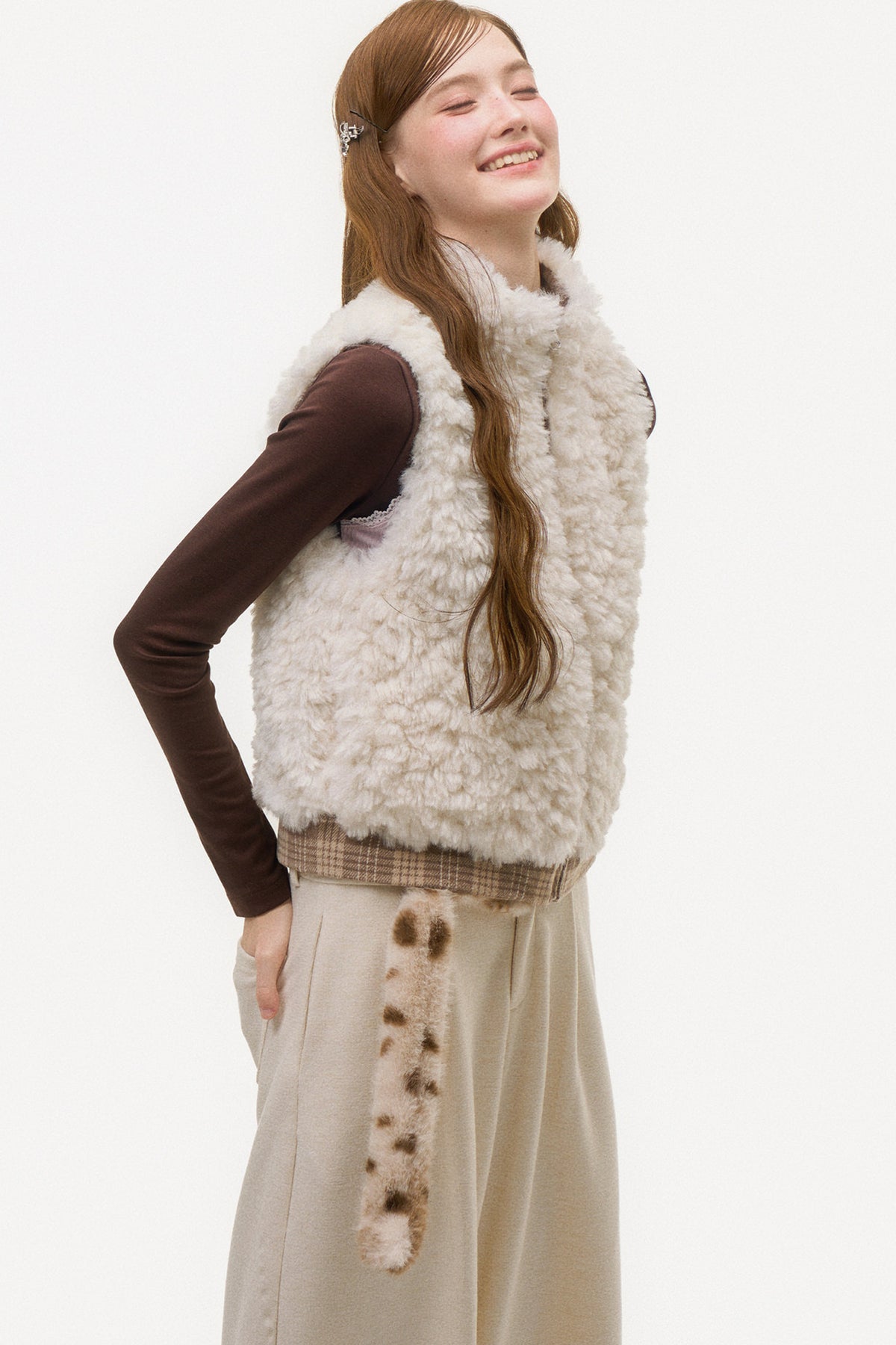 Reversible Plaid Sherpa Vest