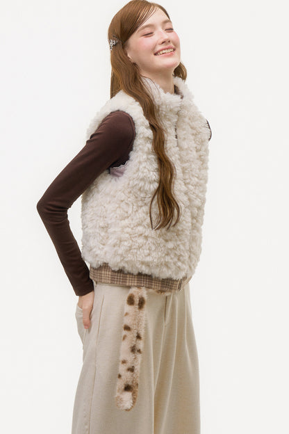 Reversible Plaid Sherpa Vest