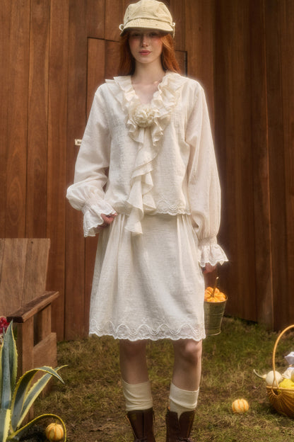 Tencel Cotton Lace Embroidery Set-Up