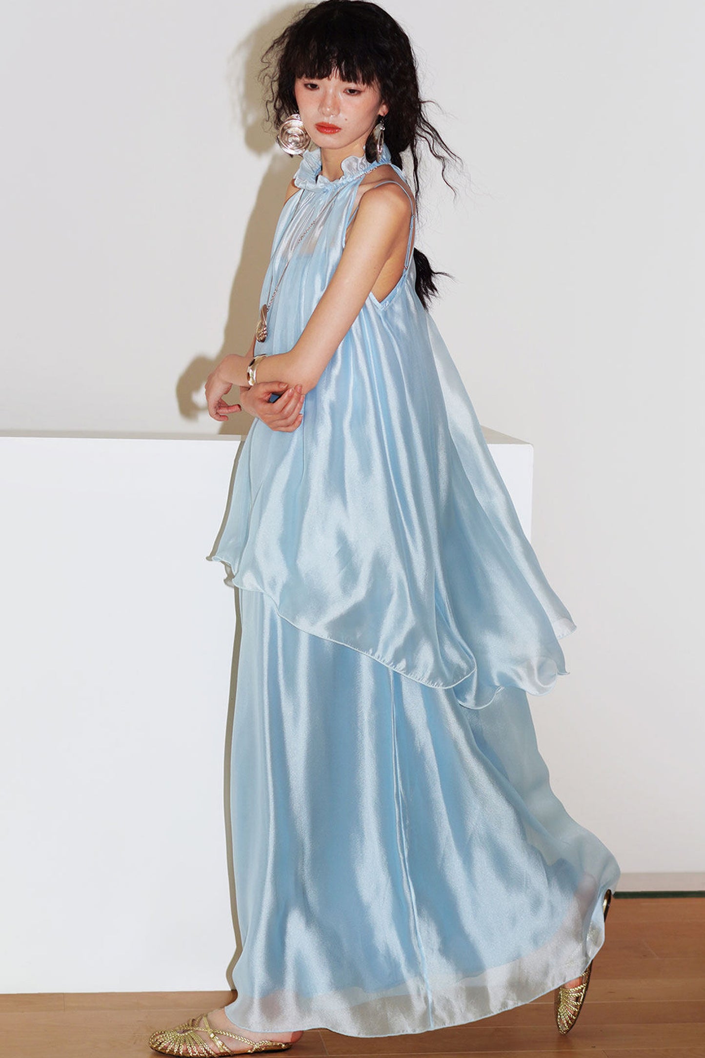 Pearlescent Gauze Dress Set
