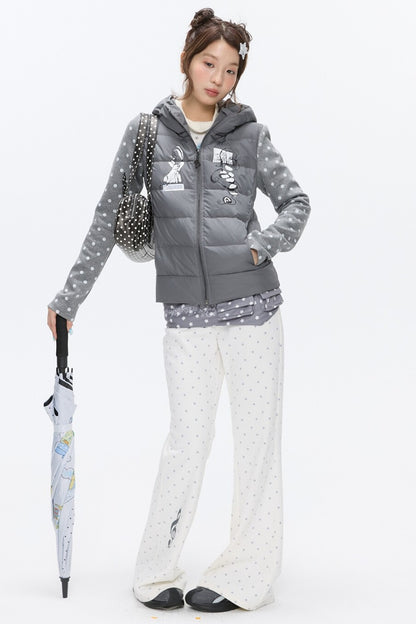 Striped Waistband Polka Dot Sweatpants