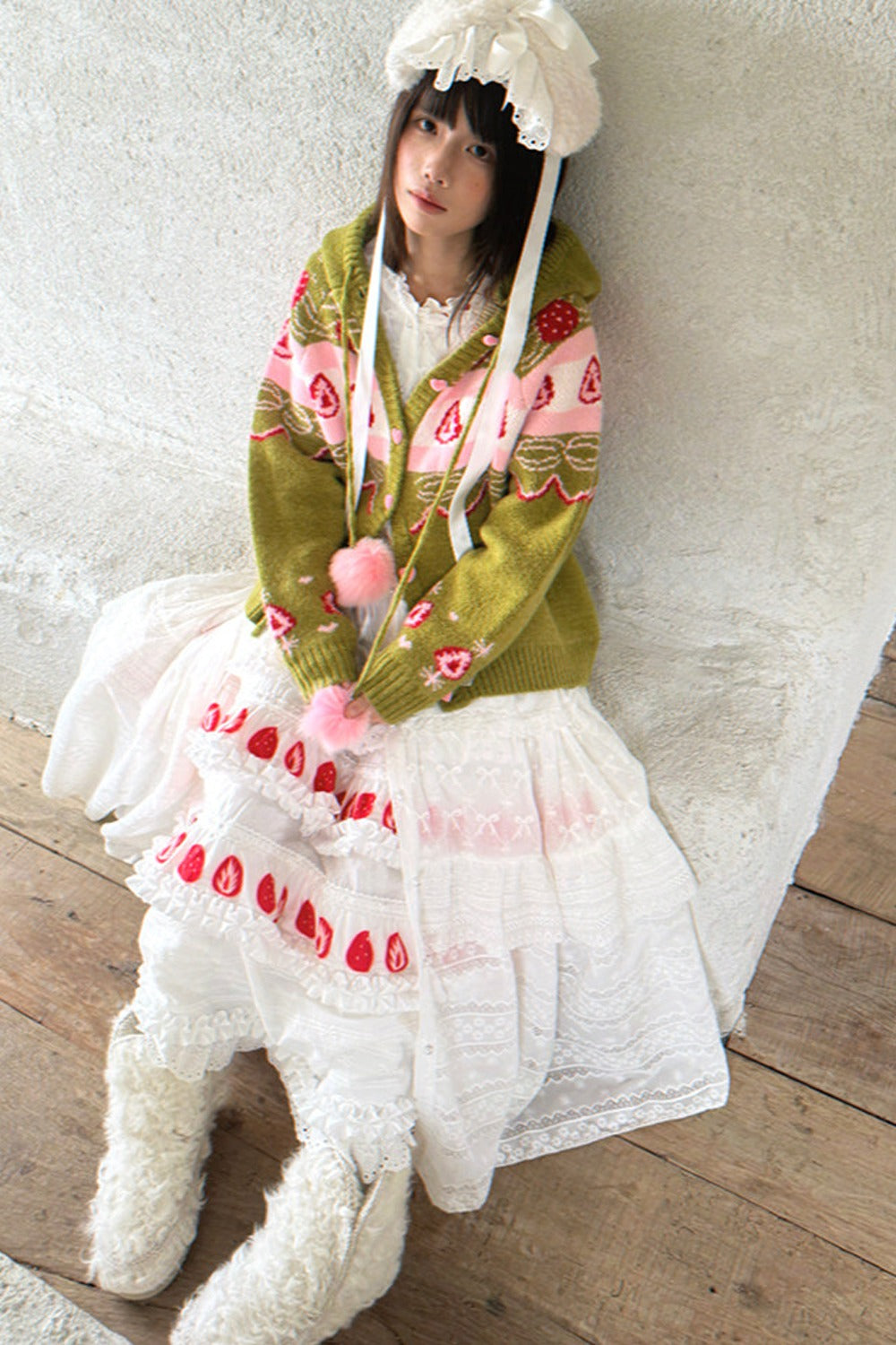 Strawberry Matcha Fair Isle Cardigan