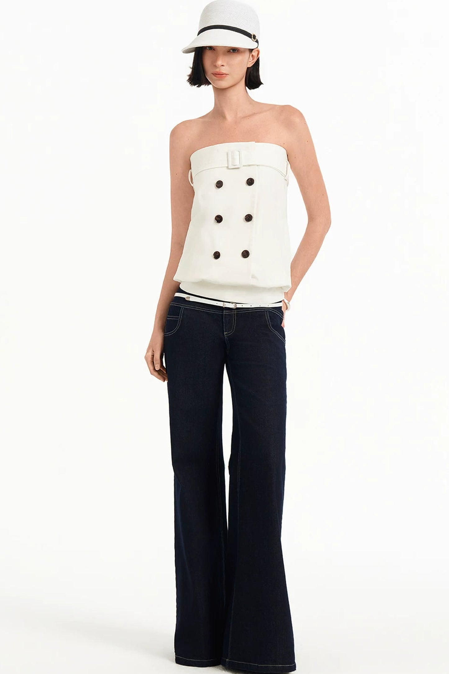 Tencel Deconstructed Double-Breasted Vest