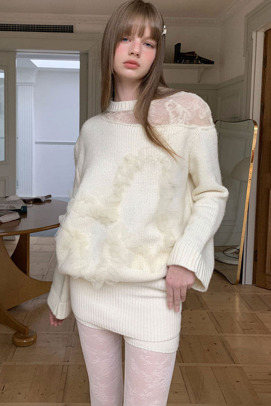 Beige Double-Layer High-Waisted Knit Base Shorts