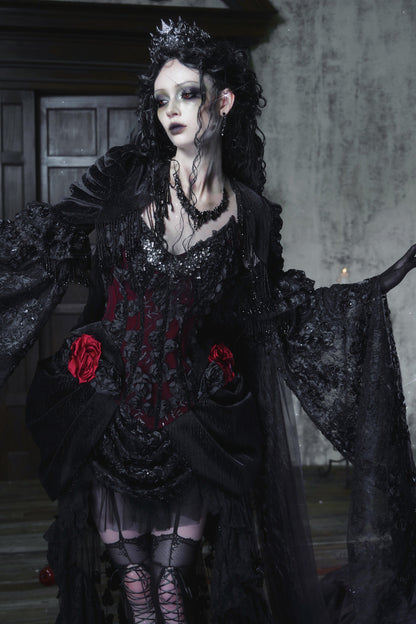 Gothic Velvet Fishbone Corset Set-Up
