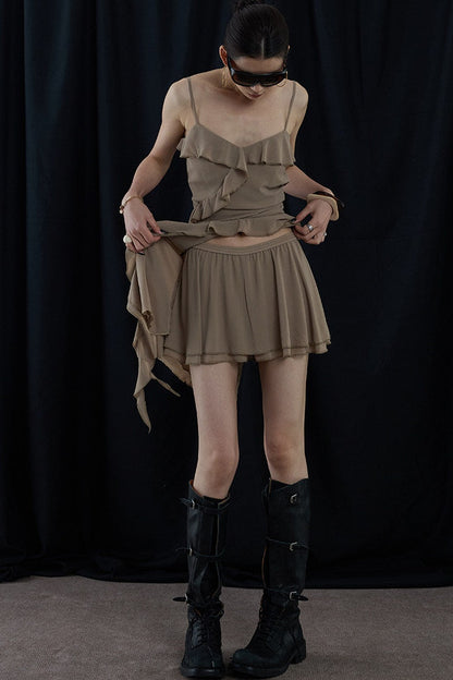 Romantisches Retro-Set mit asymmetrischem Rock