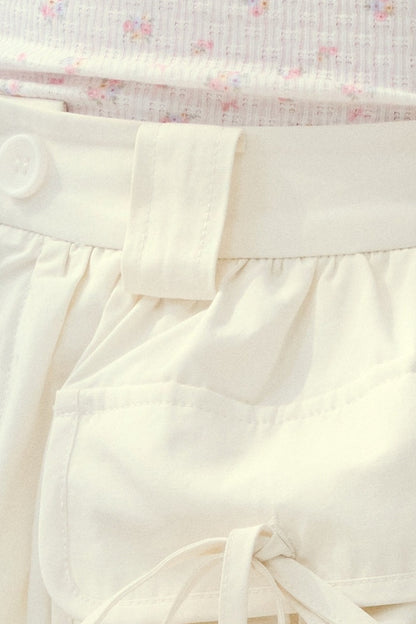 Cloud Cargo Bow Pumpkin Puff Shorts