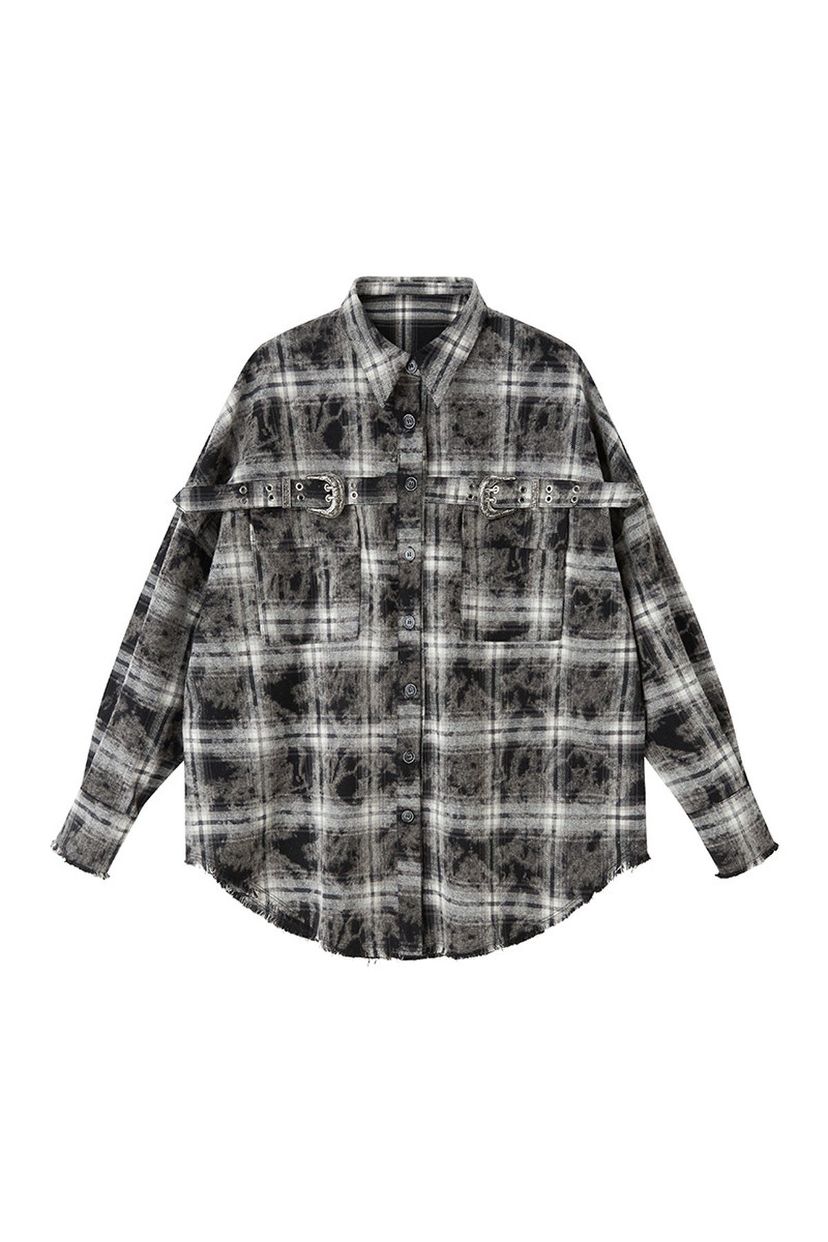 Plaid Shirt and Pleated Skirt Set-Up