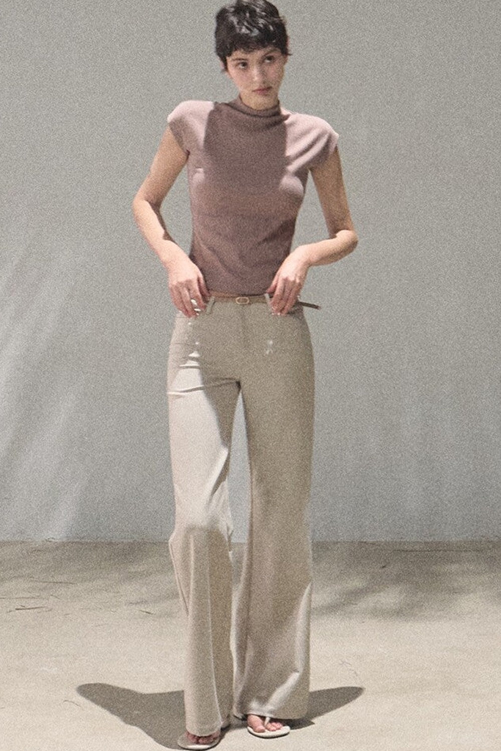 Lyocell Draped Flared Pants