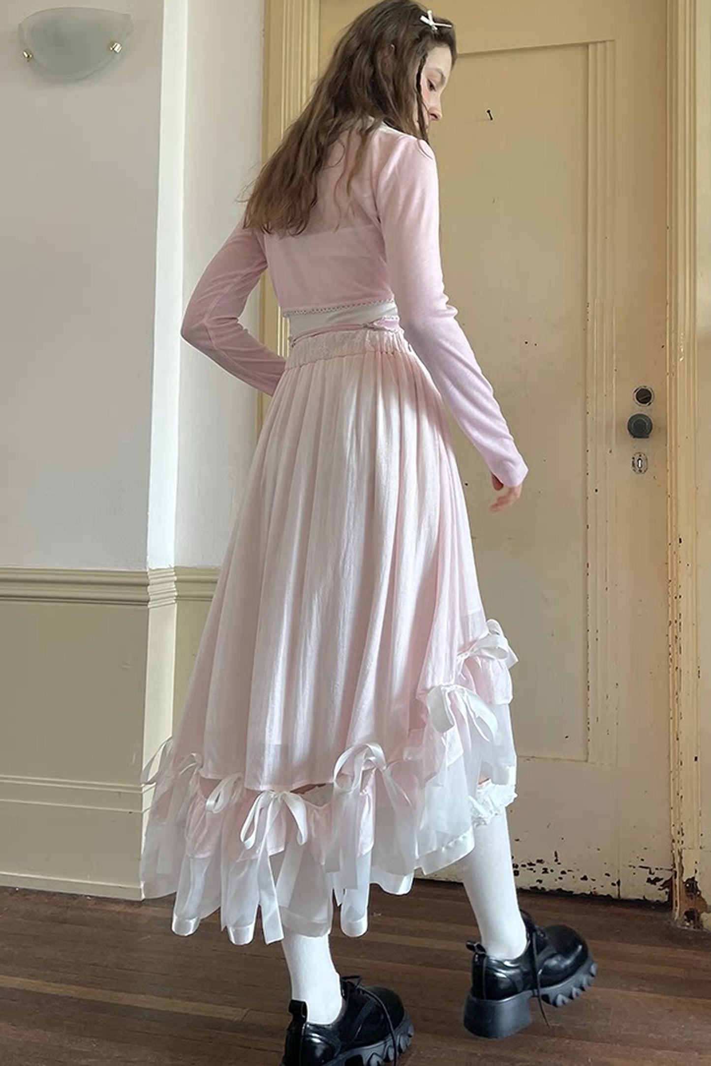 Angel's Tears Pink Plaid Skirt
