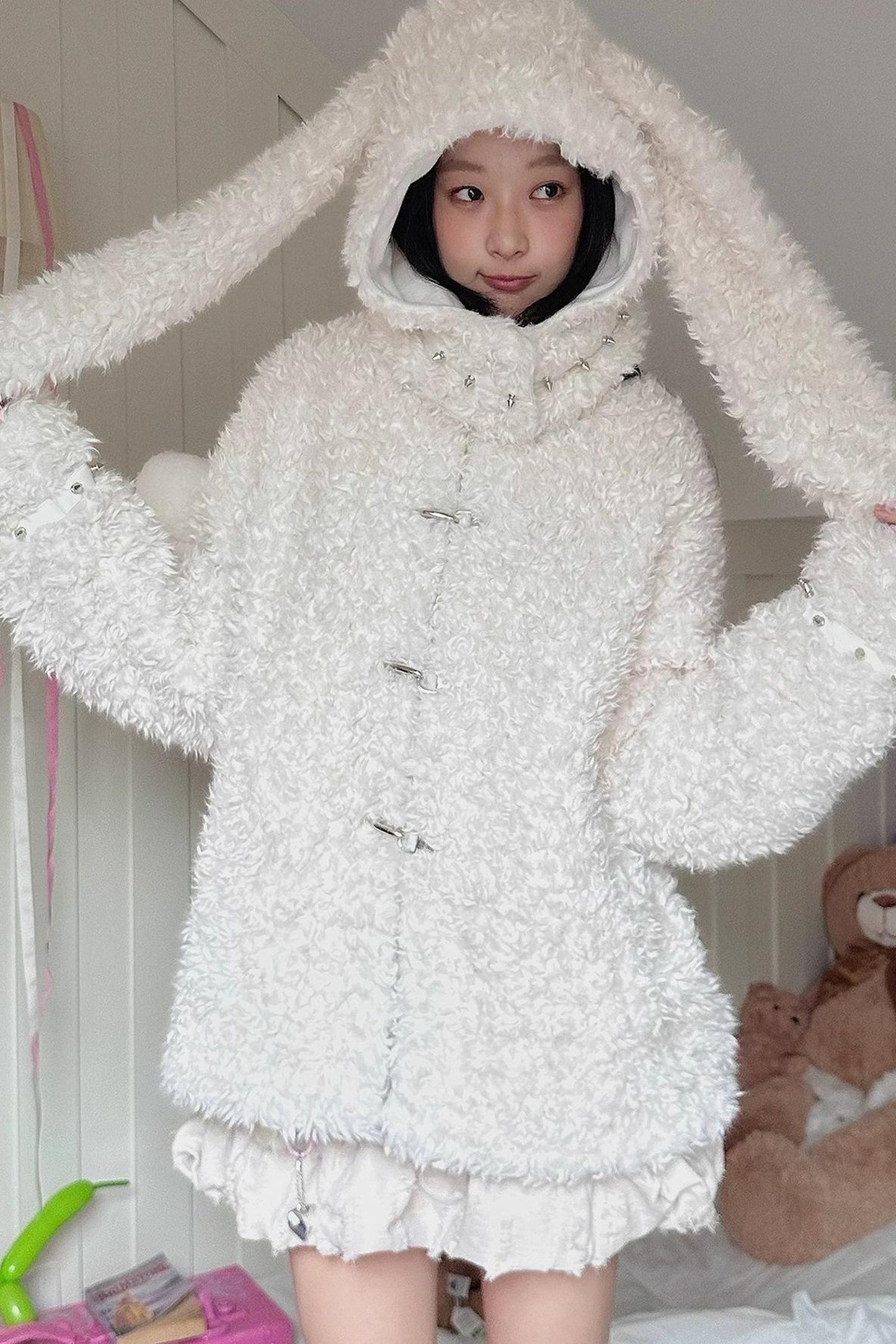 Detachable Angel Wings Furry Coat