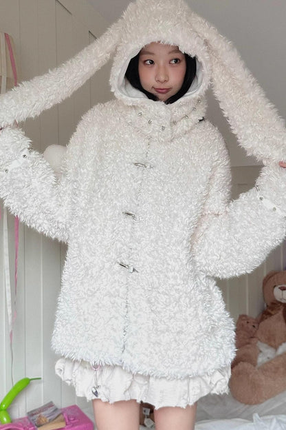Detachable Angel Wings Furry Coat