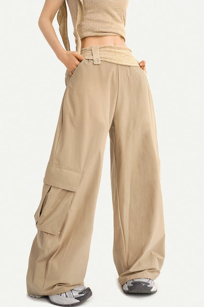 High-Waisted Cargo Pants