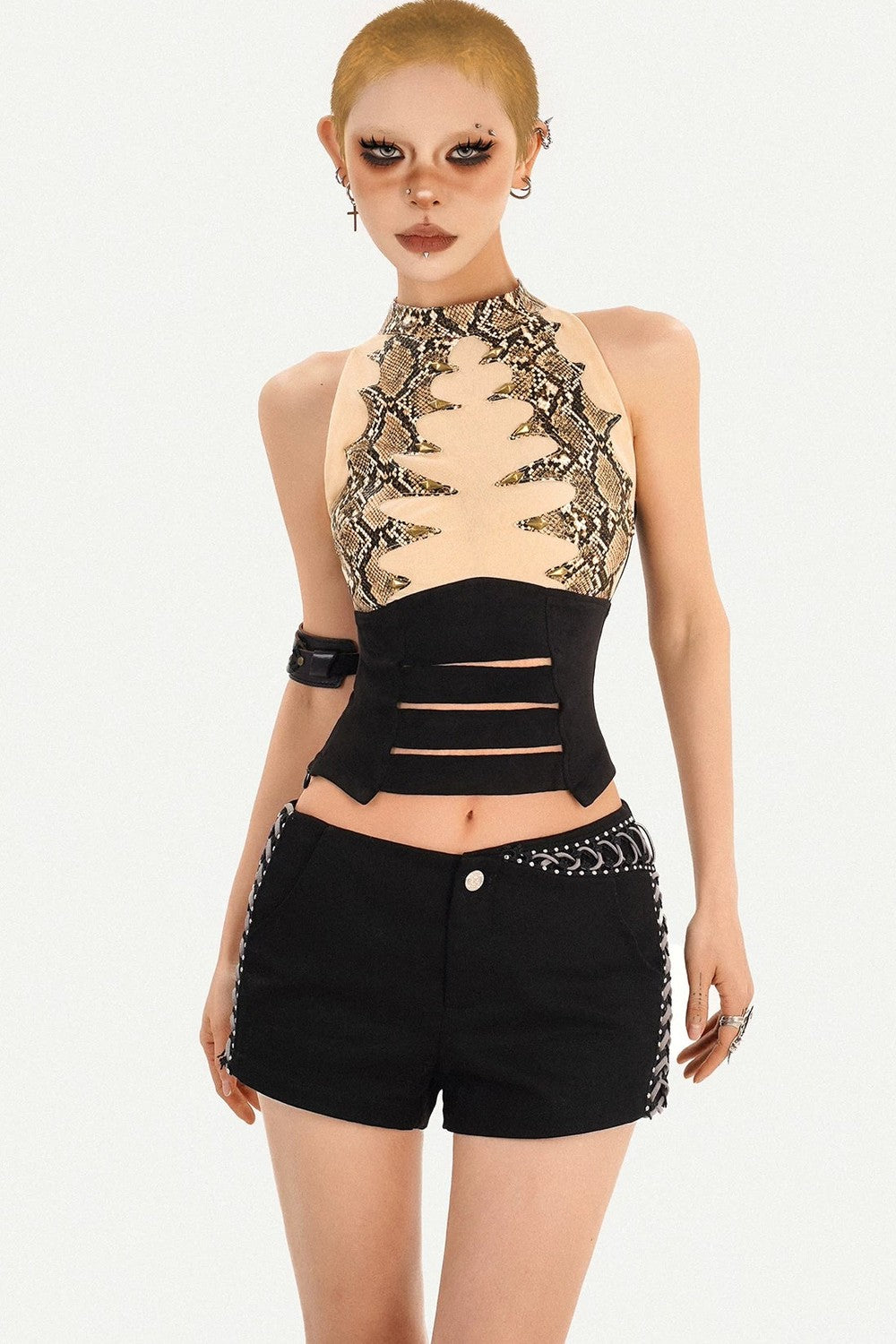 Retro Snake Print Tank Top