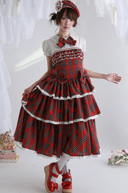 Showa Retro Red Lolita Dress