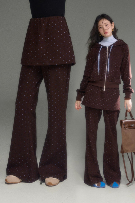 Hoodie Skirt Pants Set