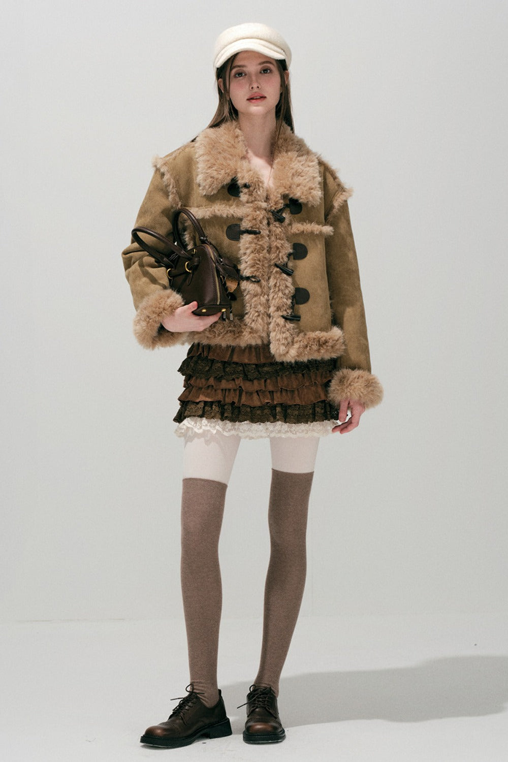 Caramel Eco-Fur Coat