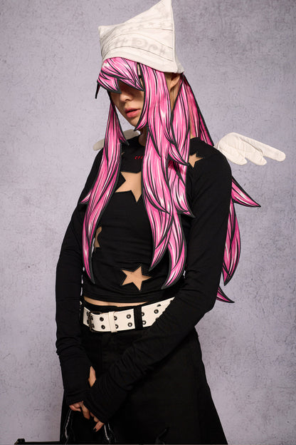 Hand-Painted Long-Haired Elf Hat