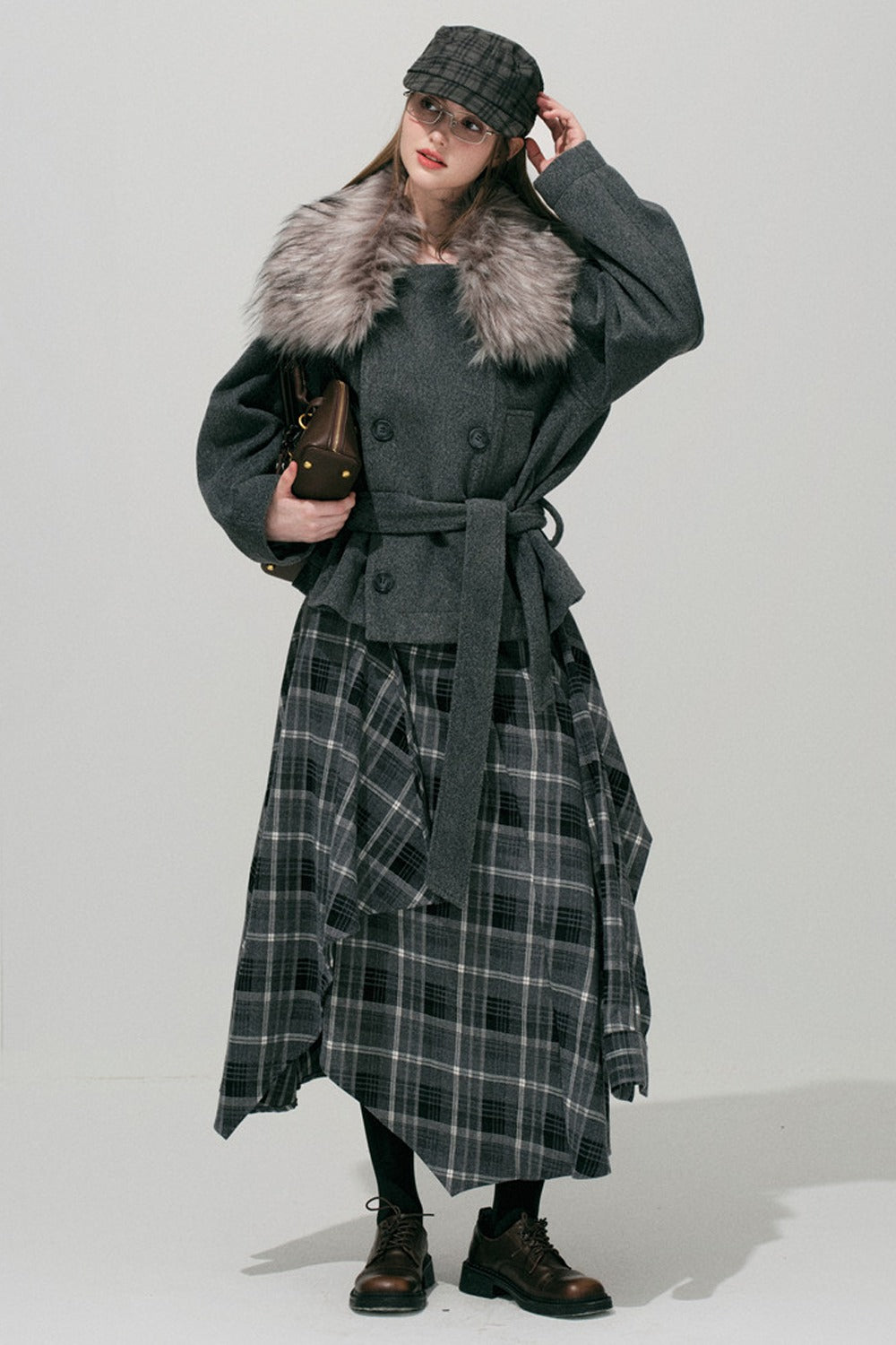 Fur Collar Wool Coat
