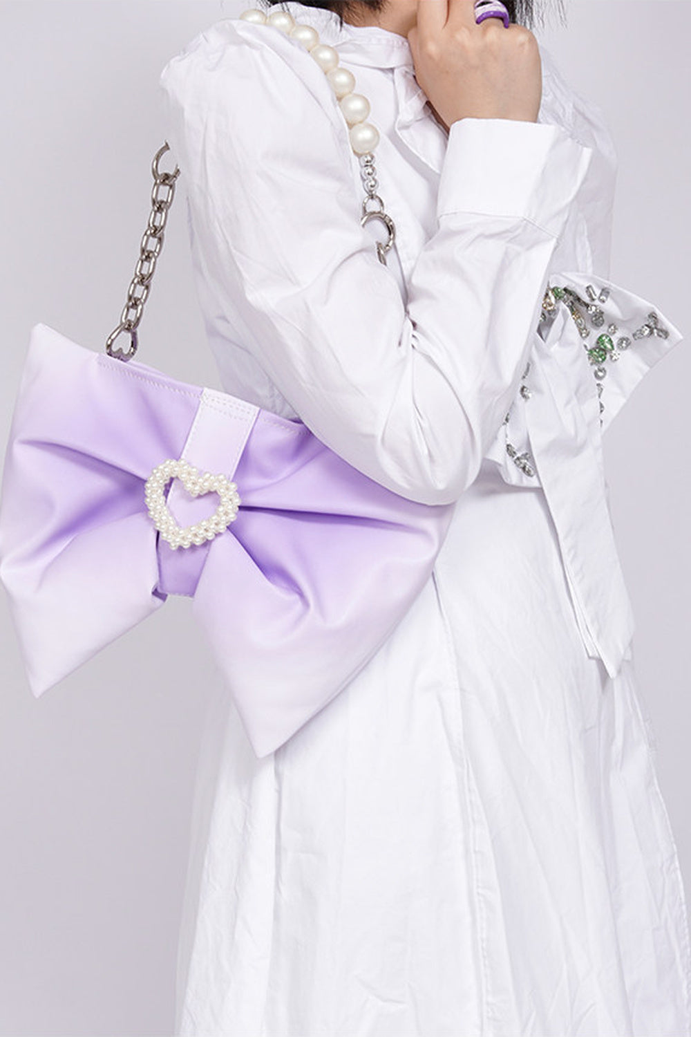 Gradient Bowknot Shoulder Bag