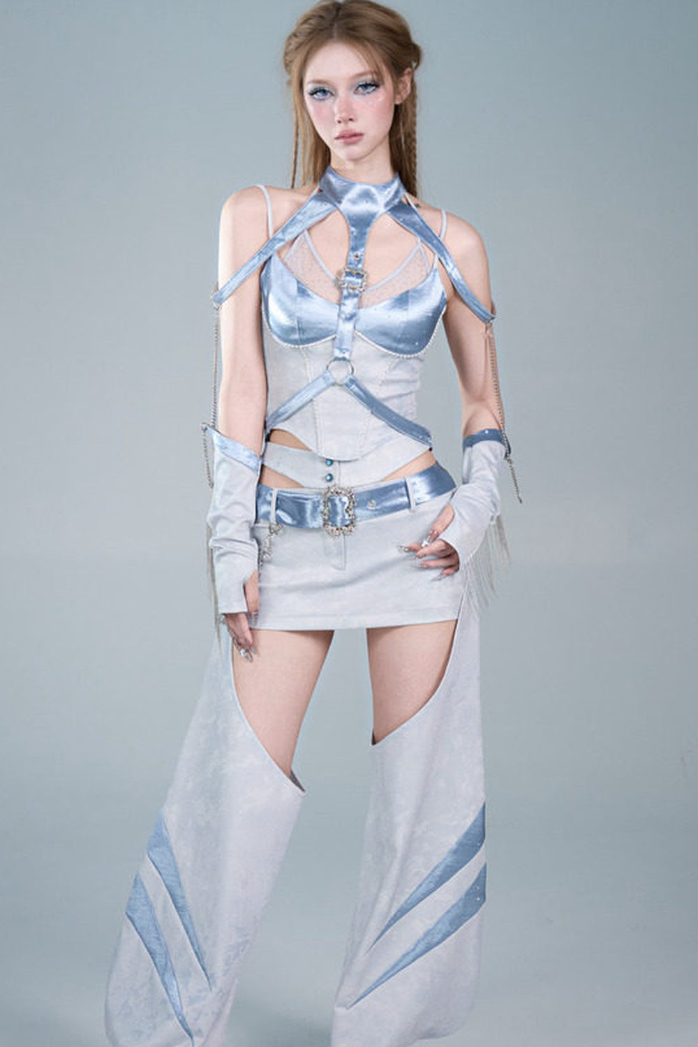 Detachable Cut-out Skirt and Leg Warmers Set-Up