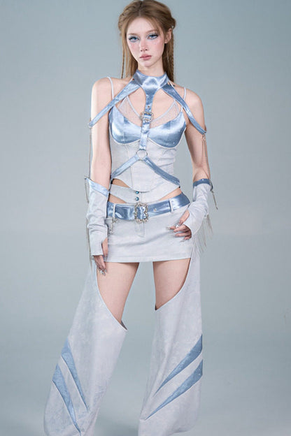 Detachable Cut-out Skirt and Leg Warmers Set-Up