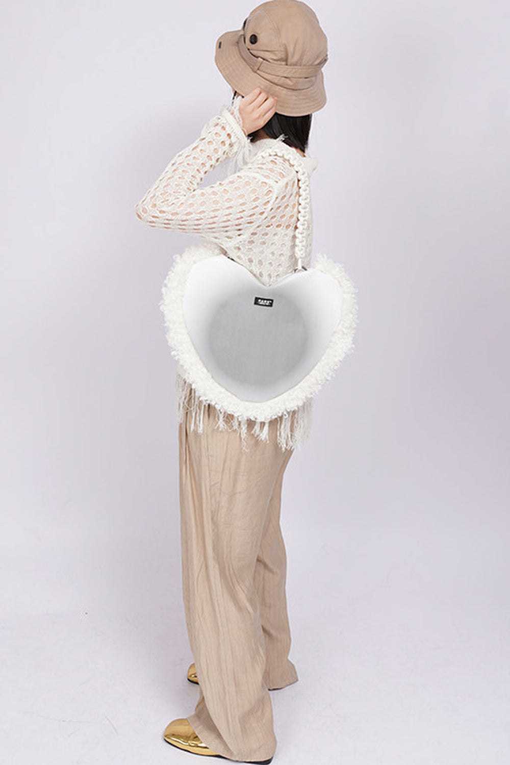 Borsa a tracolla in peluche Y2K