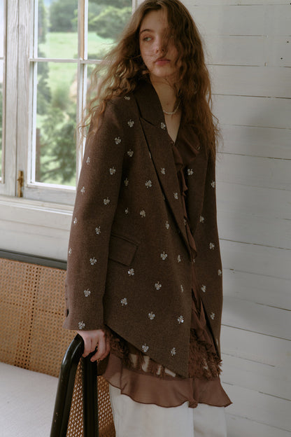 Beaded Woolen Blazer