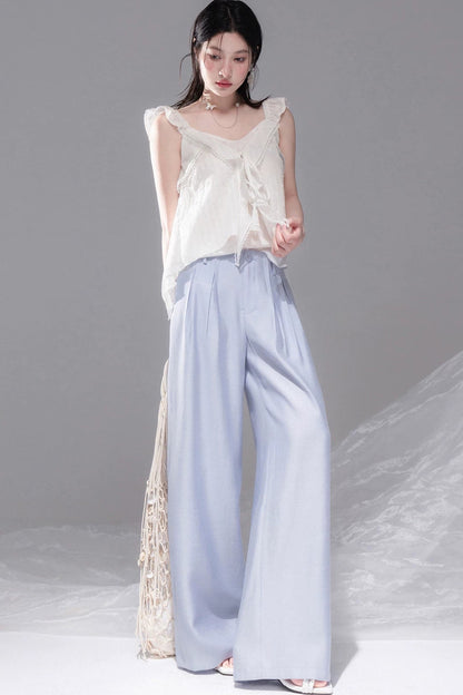 Daytime Clouds Ruffle Mermaid Skirt Set-Up