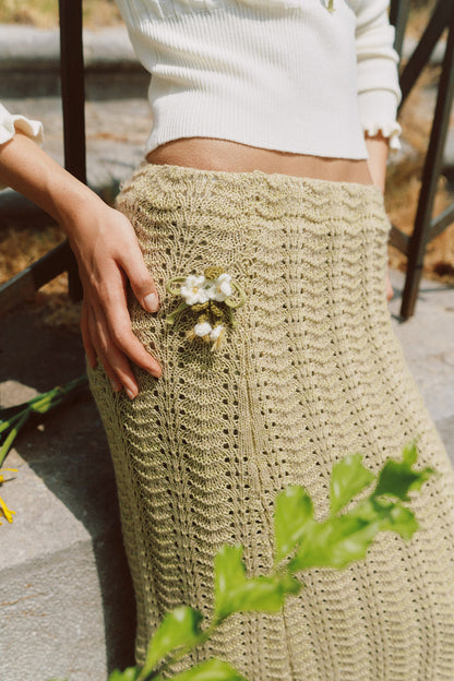 French Pastoral Retro Lazy Simple Knitted Top Set-Up